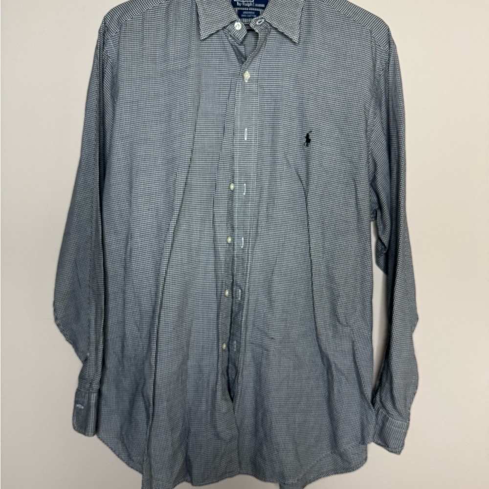 Polo by Ralph Lauren Men's Blue Checkered Shirt